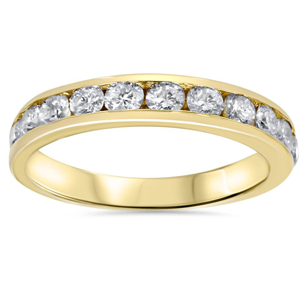 Wedding Rings Yellow Gold
 1ct Diamond Wedding Ring 14K Yellow Gold Ring Band
