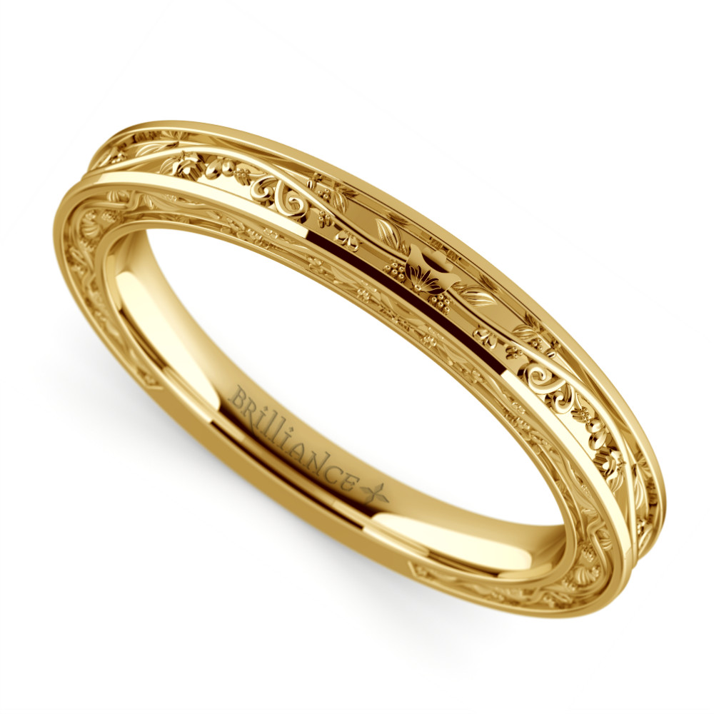 Wedding Rings Yellow Gold
 Antique Wedding Ring in Yellow Gold