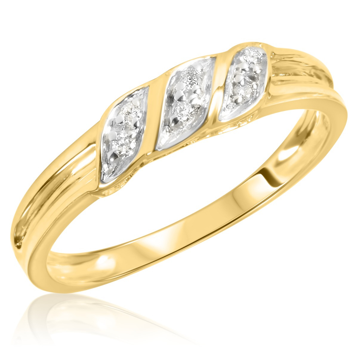 Wedding Rings Yellow Gold
 1 15 Carat T W Diamond Women s Wedding Ring 10K Yellow