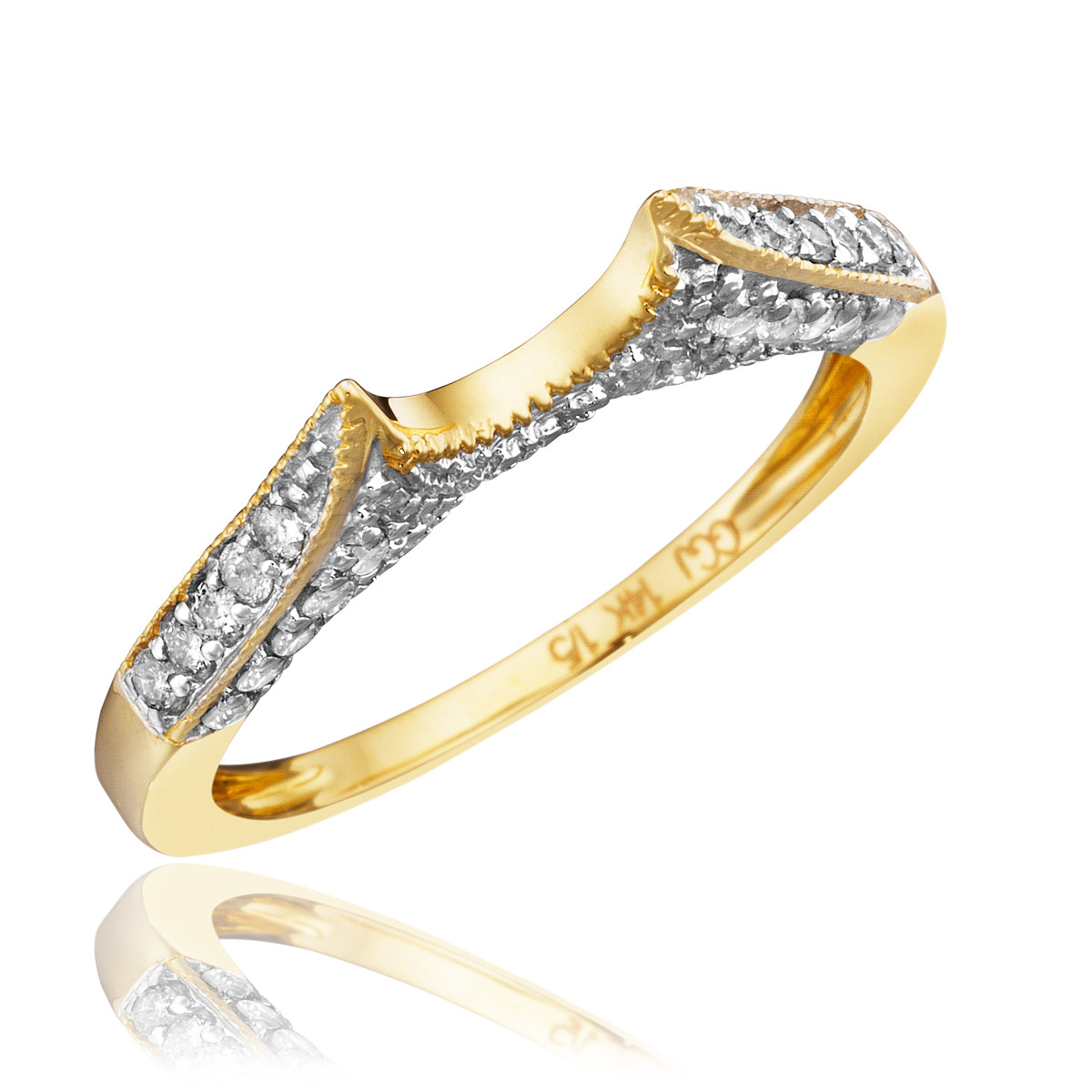 Wedding Rings Yellow Gold
 1 Carat Diamond Trio Wedding Ring Set 14K Yellow Gold