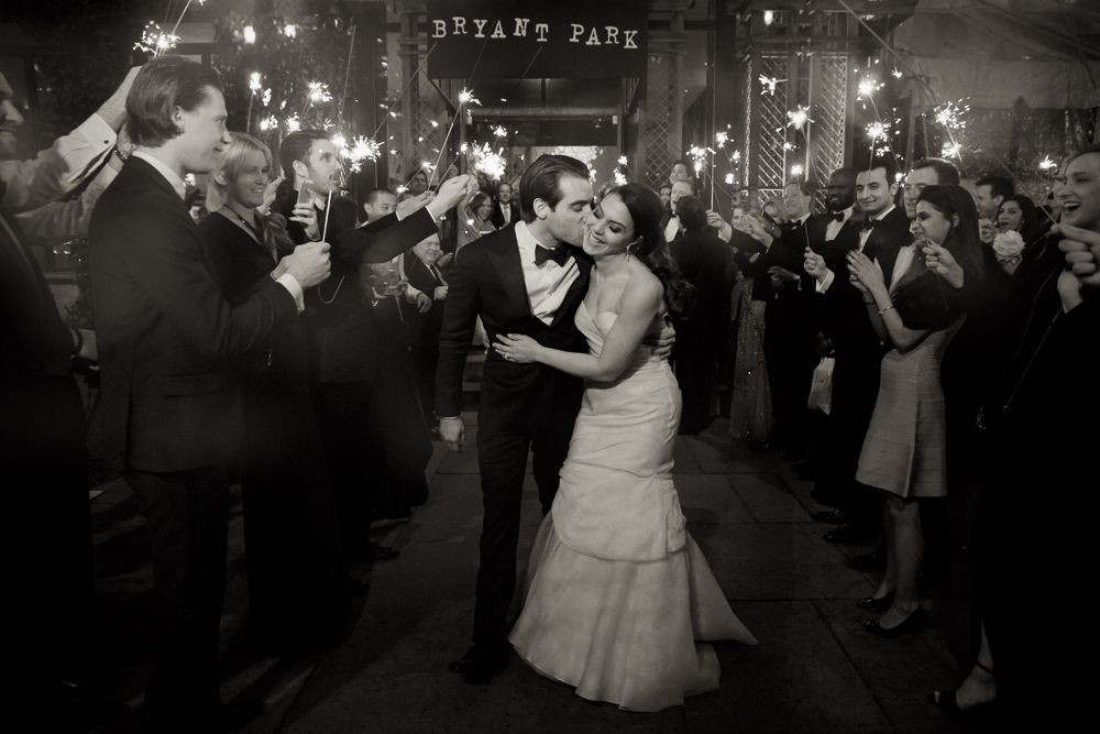 Wedding Sparklers Nyc
 We looove sparkler exits This one at Bryant Park Grill