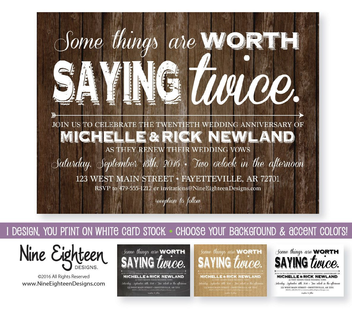 Wedding Vow Renewal Invitation Wording
 Vow Renewal invitation PDF & JPG included I design you