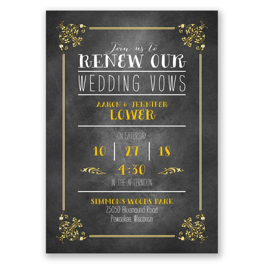 Wedding Vow Renewal Invitation Wording
 Pretty Borders Vow Renewal Invitation