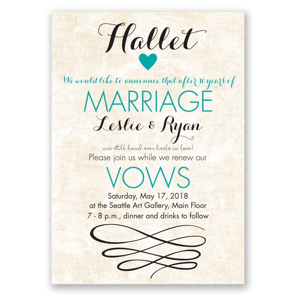 Wedding Vow Renewal Invitation Wording
 Happy Heart Vow Renewal Invitation