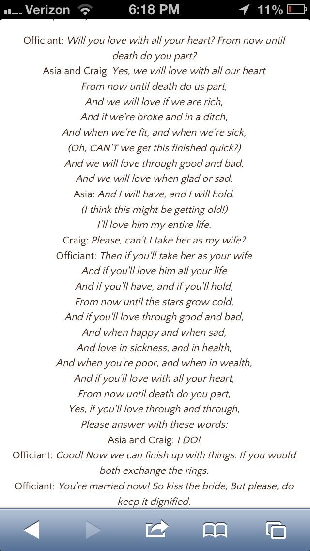 Wedding Vows By Dr Seuss
 Dr Seuss wedding vows t another thing I wish I had