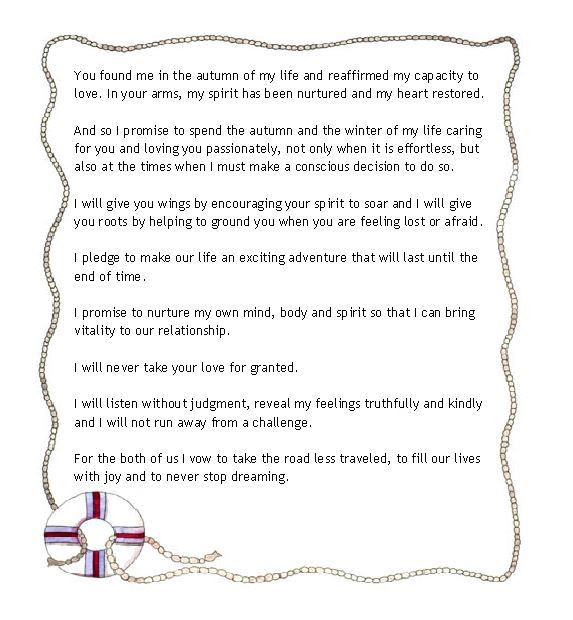 Wedding Vows For Couples With Children
 Wedding vows for an older couple