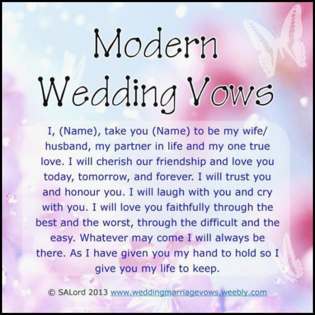 Wedding Vows Non Traditional
 Others Beautiful Wedding Vows Samples Ideas — Salondegas