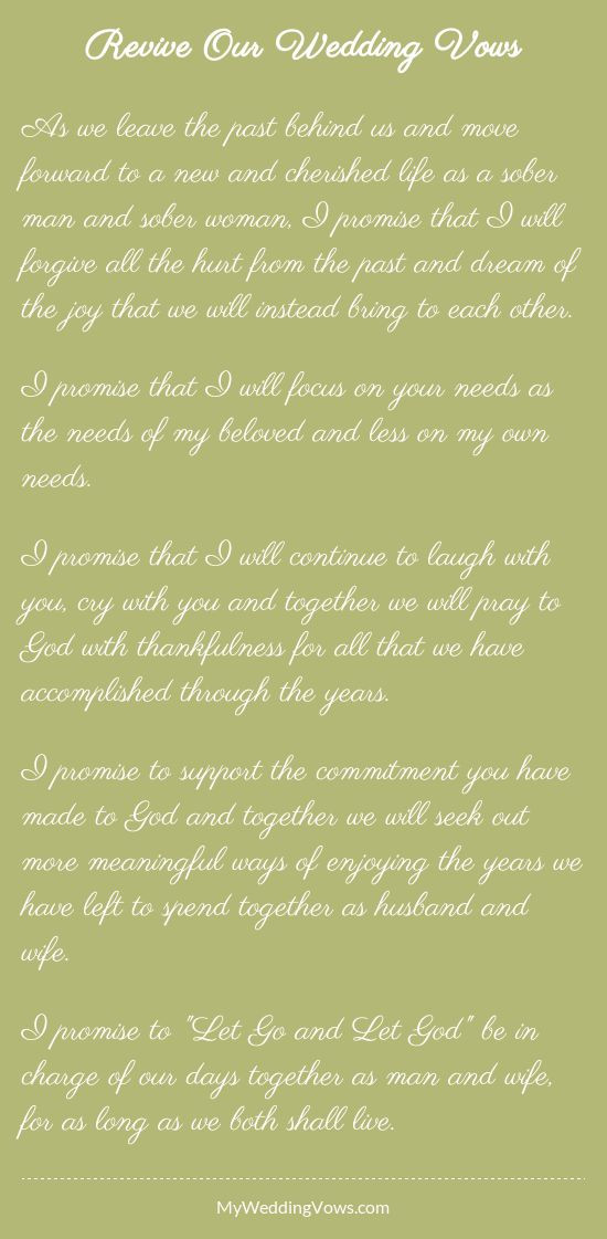 Wedding Vows That Make You Cry
 Revive Our Wedding Vows