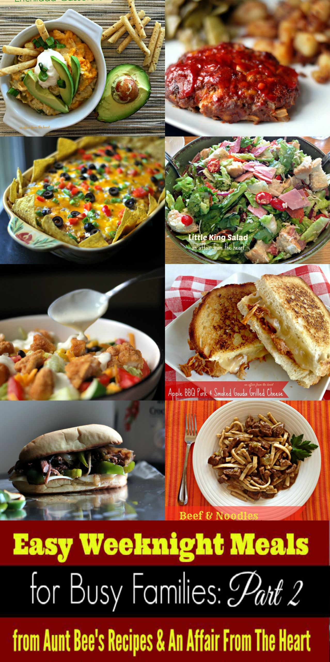 Weeknight Dinners For Two
 Easy Weeknight Meals For Busy Families Part 2 Aunt Bee