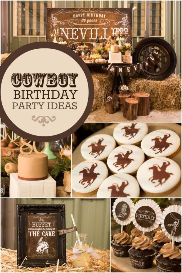 Western Birthday Party Supplies
 Country and Western Cowboy Themed 80th Birthday Party