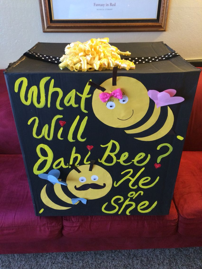 What Will It Bee Gender Reveal Party Ideas
 "What will it bee" gender reveal box