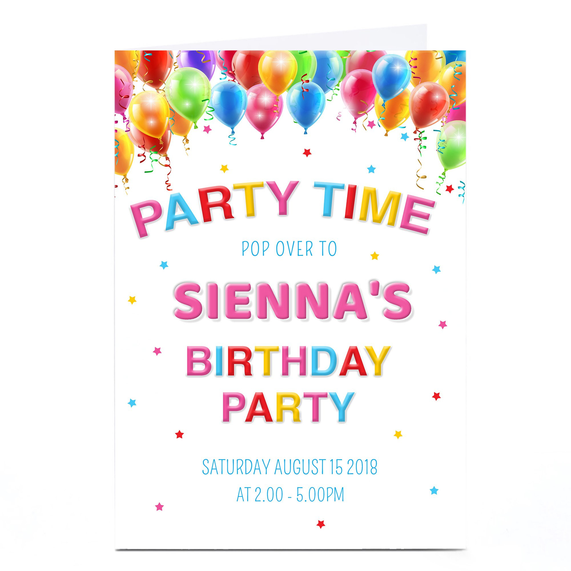 Where To Buy Birthday Invitations
 Buy Personalised Birthday Party Invitation Balloons for