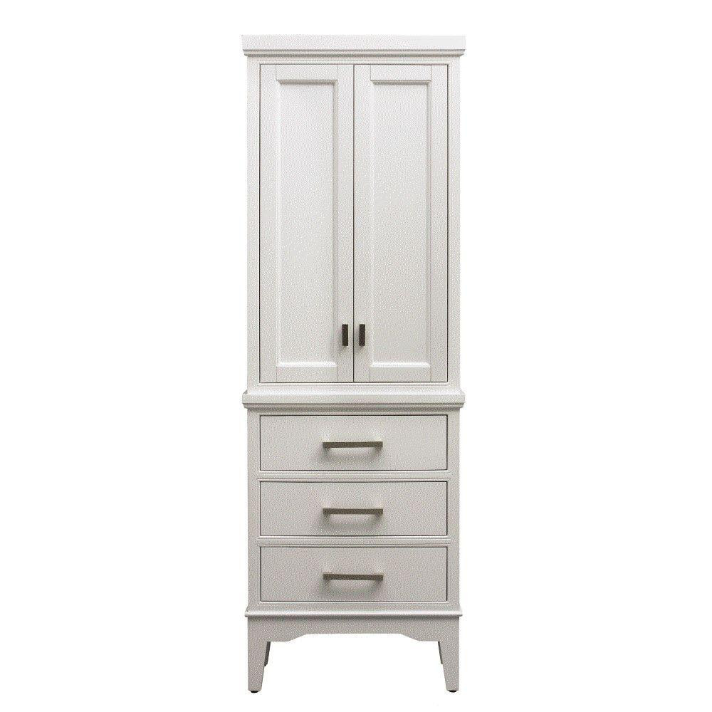 White Bathroom Linen Cabinet
 Home Decorators Collection Manor Grove 22 in W x 15 in D