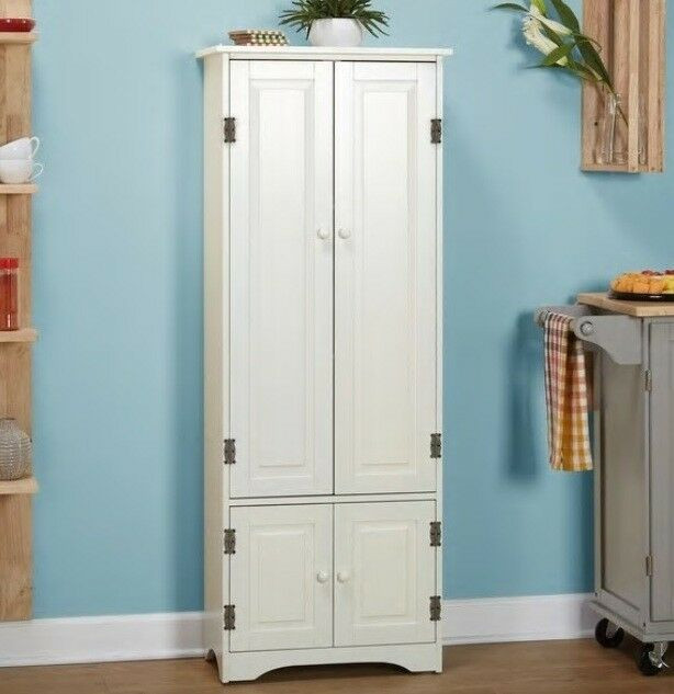 White Bathroom Linen Cabinet
 White Extra Tall Cabinet Kitchen Cupboard Bathroom Linen