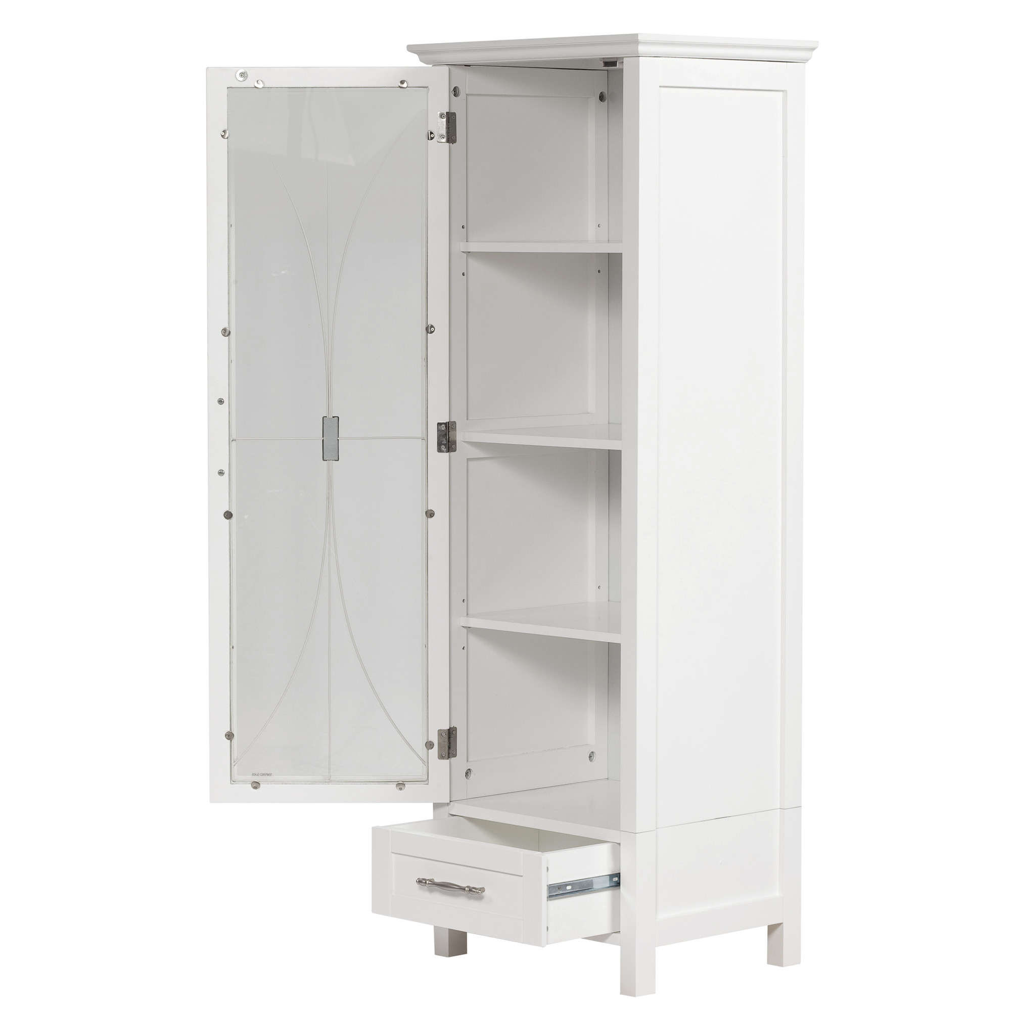 White Bathroom Linen Cabinet
 Delaney Linen Cabinet in White