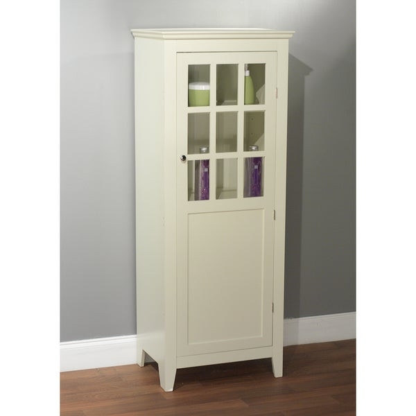 White Bathroom Linen Cabinet
 Shop Simple Living Antique White Tall Bathroom Linen