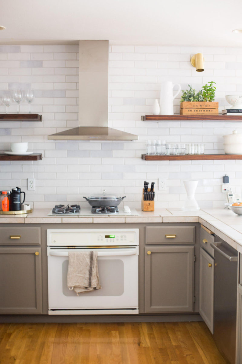 White Brick Kitchen
 Rustic White Brick Kitchen Backsplash