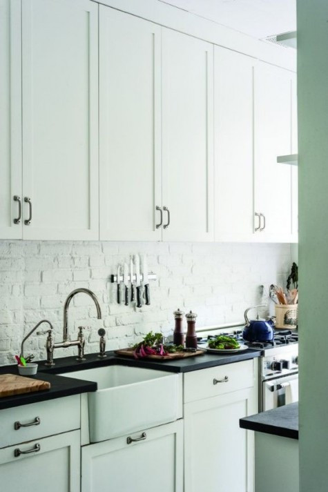 White Brick Kitchen
 25 Timeless Brick Kitchen Backsplashes