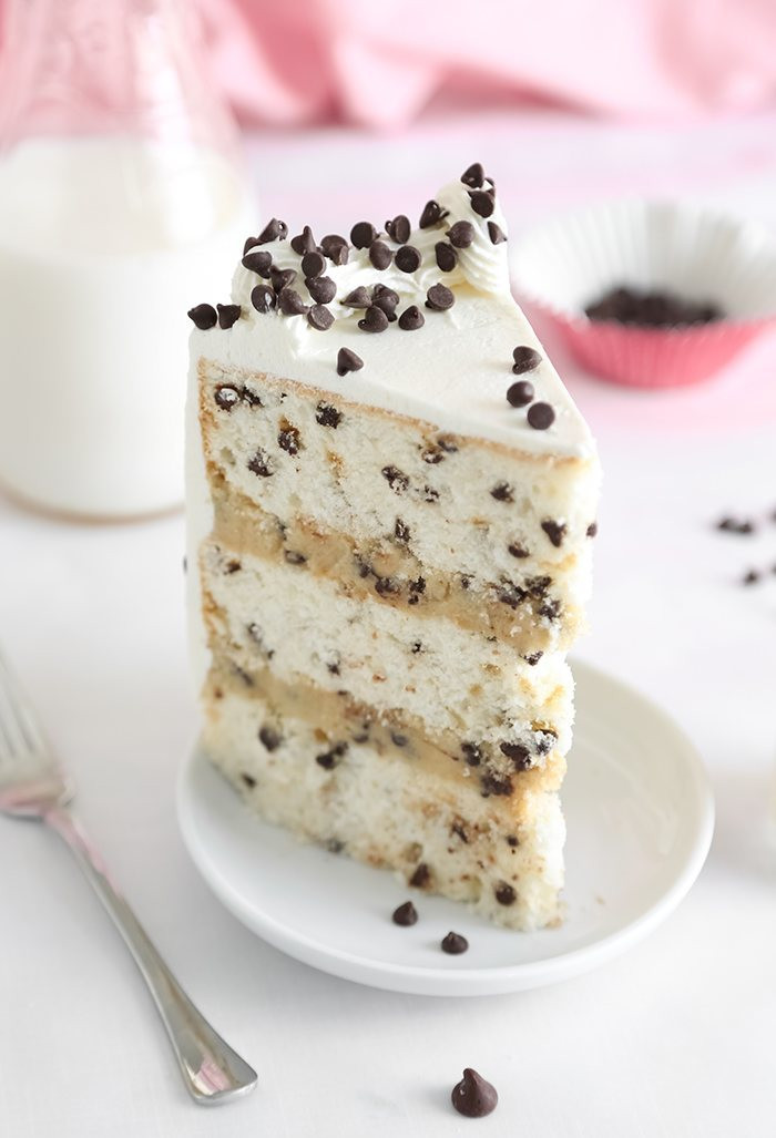 White Cake With Chocolate Chips
 This Chocolate Chip Cookies and Milk Cake Is Everything