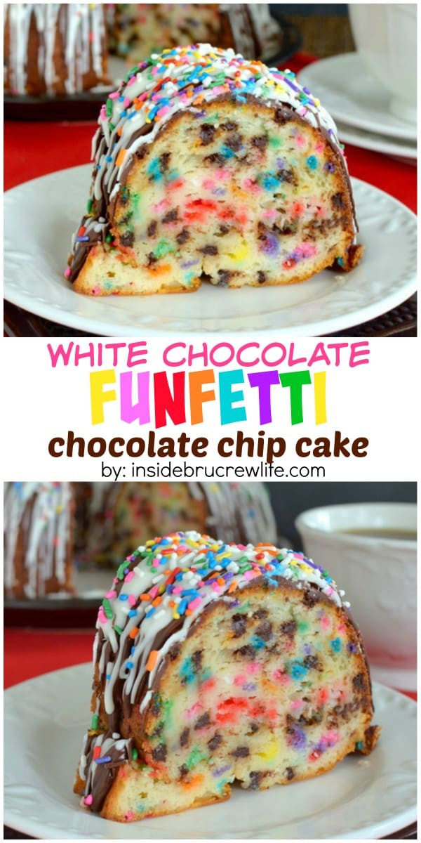 White Cake With Chocolate Chips
 White Chocolate Funfetti Chip Cake