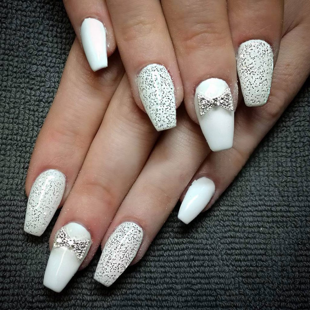 White Coffin Nail Designs
 30 Graceful White Coffin Nails That Are Totally Edgy
