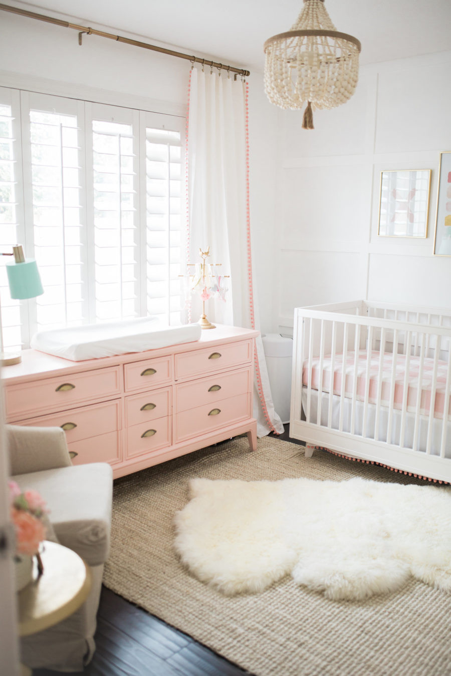 White Dressers For Baby Room
 Bright White & Pastel Baby Girl Nursery Reveal