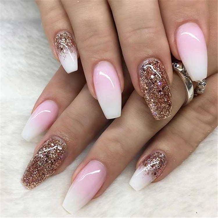 White Glitter Ombre Nails
 20 French Fade With Nude And White Ombre Acrylic Nails