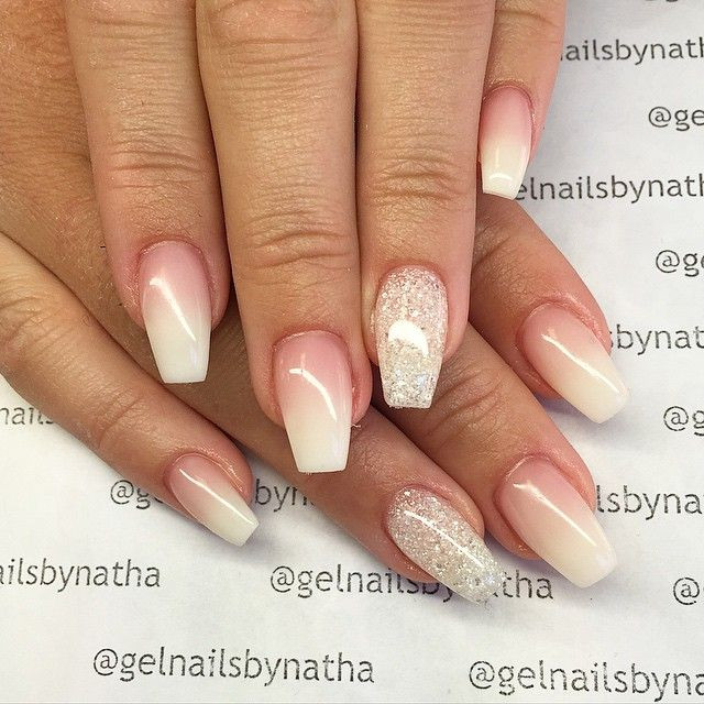 White Glitter Ombre Nails
 Pin by Emily Werner on Nails in 2019