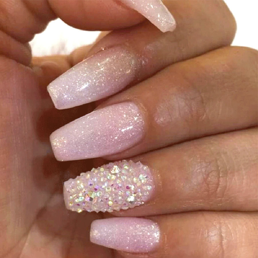 White Glitter Ombre Nails
 These Sparkly Nails Are Glitter ally To Die For More