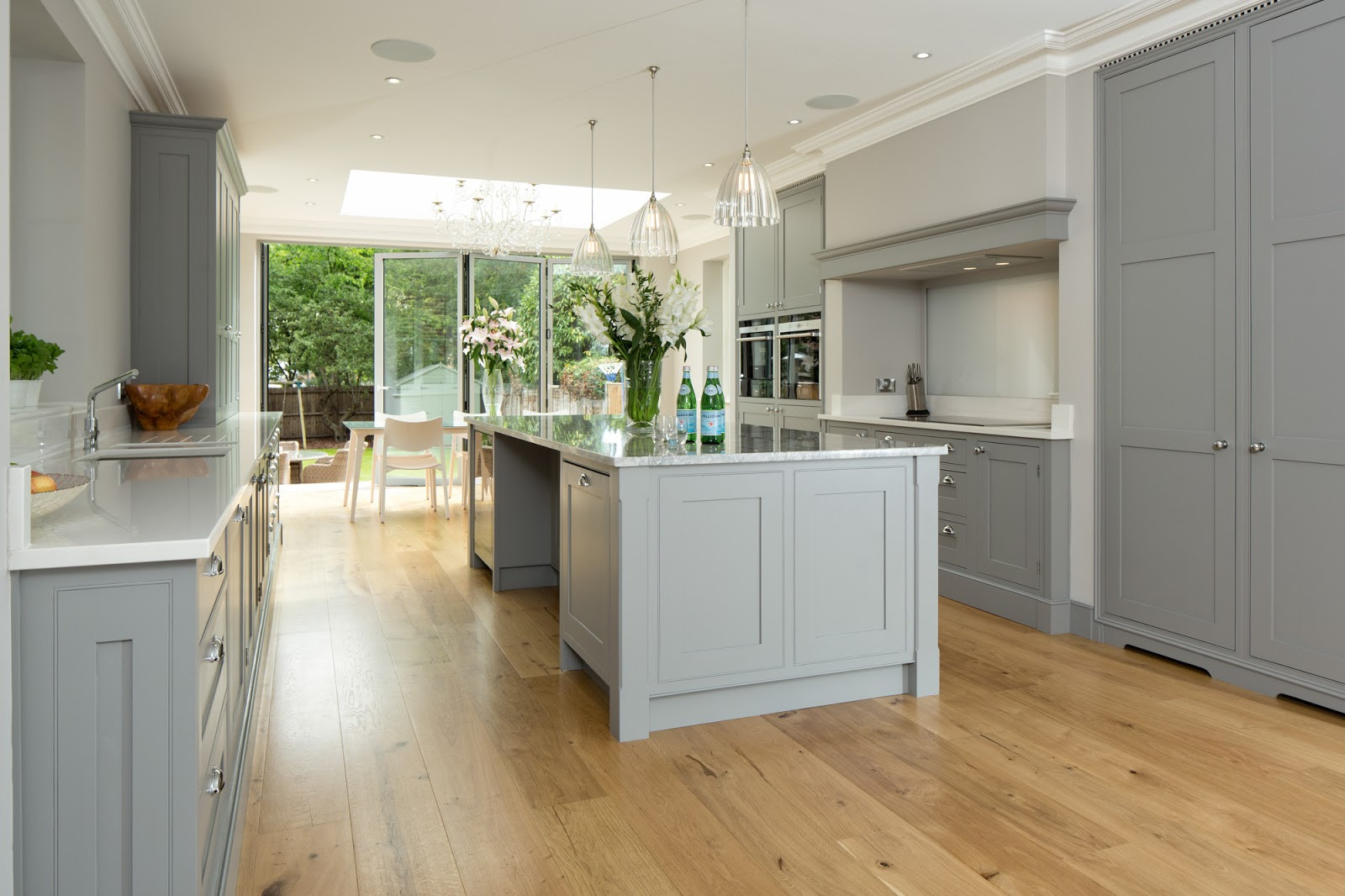 White Gray Kitchen
 Maple & Gray Traditional Grey & White Shaker Kitchen