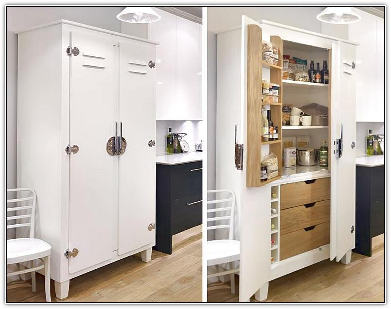 White Kitchen Pantry Freestanding
 Free Standing Pantry Cabinet
