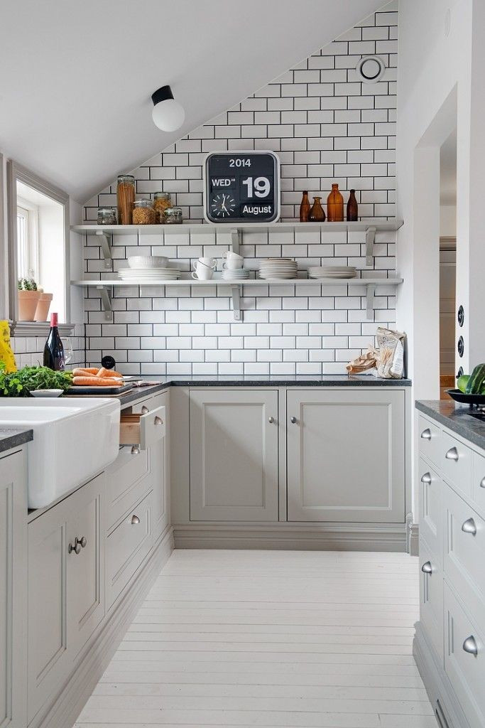 White Kitchen Tile
 decordots Kitchen inspiration