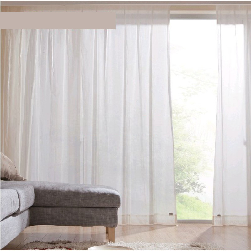 White Living Room Curtains
 Solid Color Living Room White Home sheer curtains