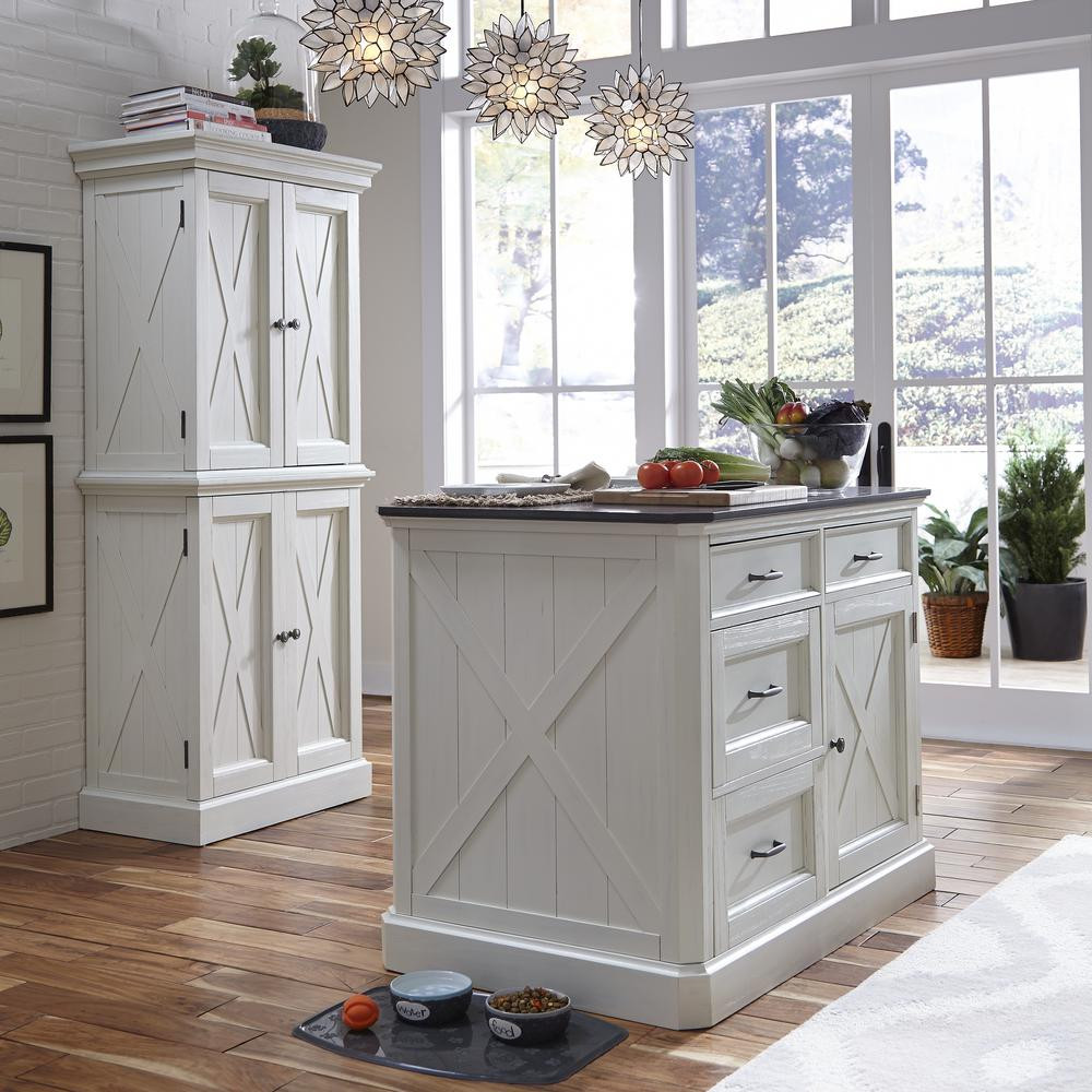 White Marble Top Kitchen Island
 Home Styles Seaside Lodge Hand Rubbed White Kitchen Island