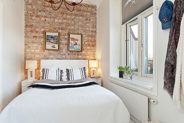 White Walled Bedroom
 Tiny apartment renovation featuring white walls