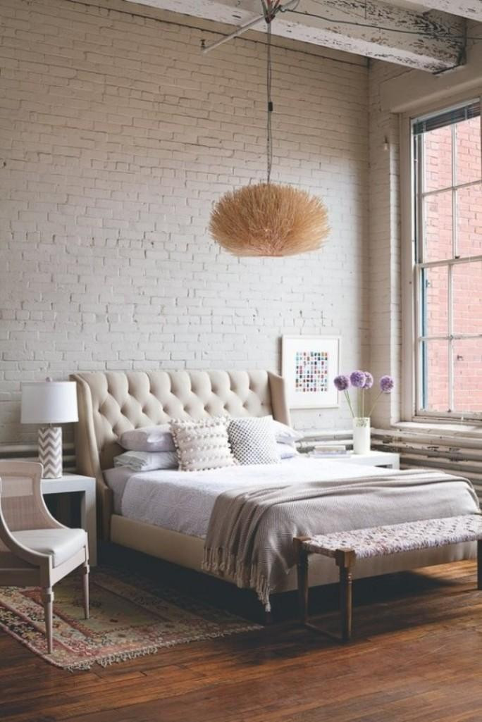 White Walled Bedroom
 20 Modern Bedroom Designs with Exposed Brick Walls Rilane