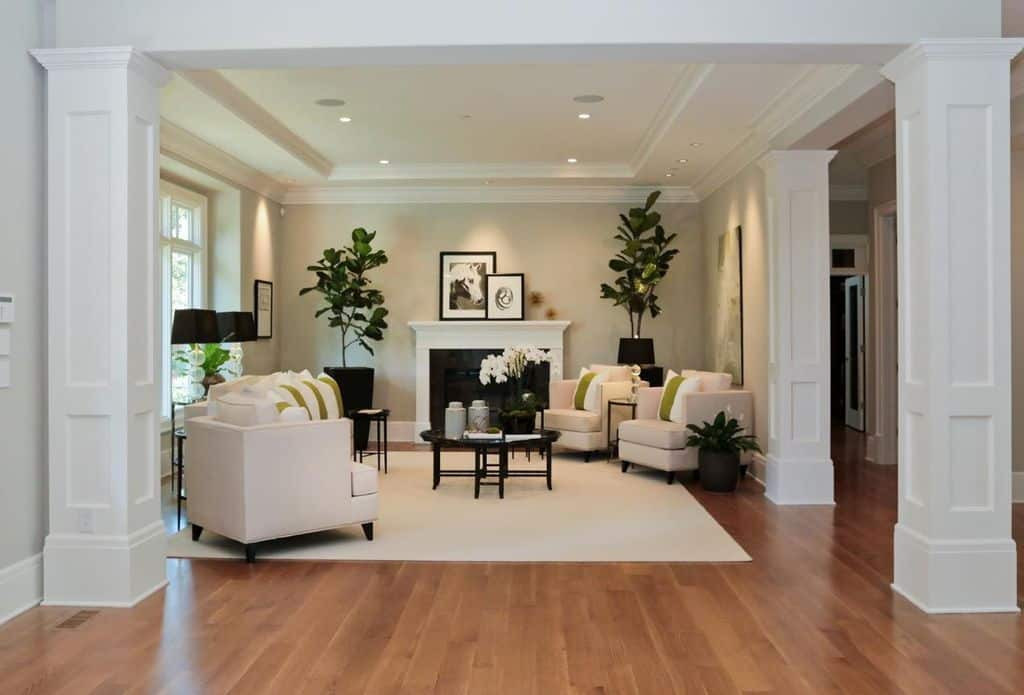 White Walls Living Room
 41 Living Rooms with Hardwood Floors