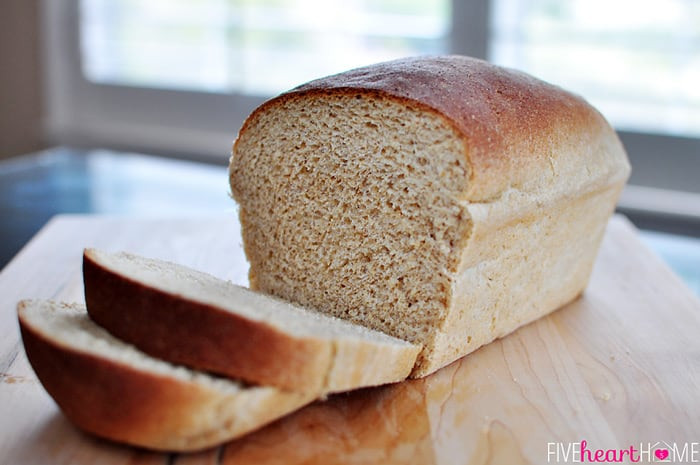 White Whole Wheat Bread Recipe
 The Very Best Homemade Whole Wheat Bread • FIVEheartHOME