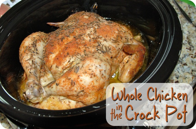 Whole Chicken Crock Pot Recipe
 Crock Pot “Roasted” Whole Chicken