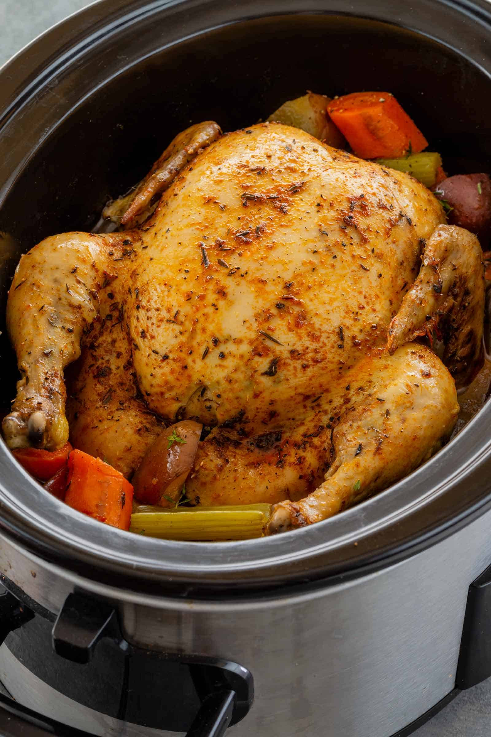 Whole Chicken Crock Pot Recipe
 Slow Cooker Whole Chicken Cafe Delites