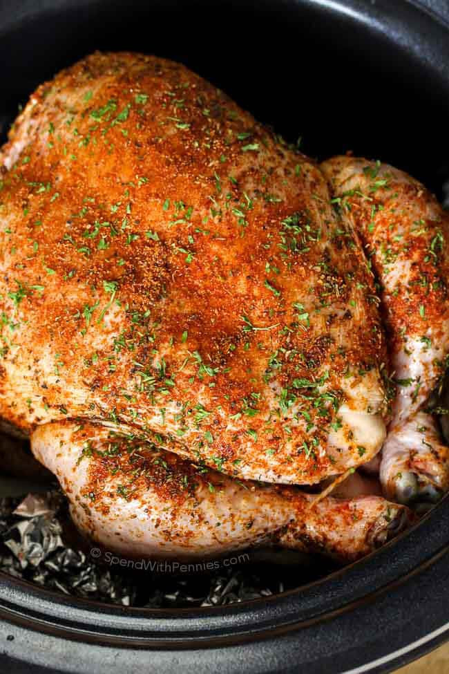 Whole Chicken Crock Pot Recipe
 Slow Cooker Whole Chicken & Gravy Spend With Pennies