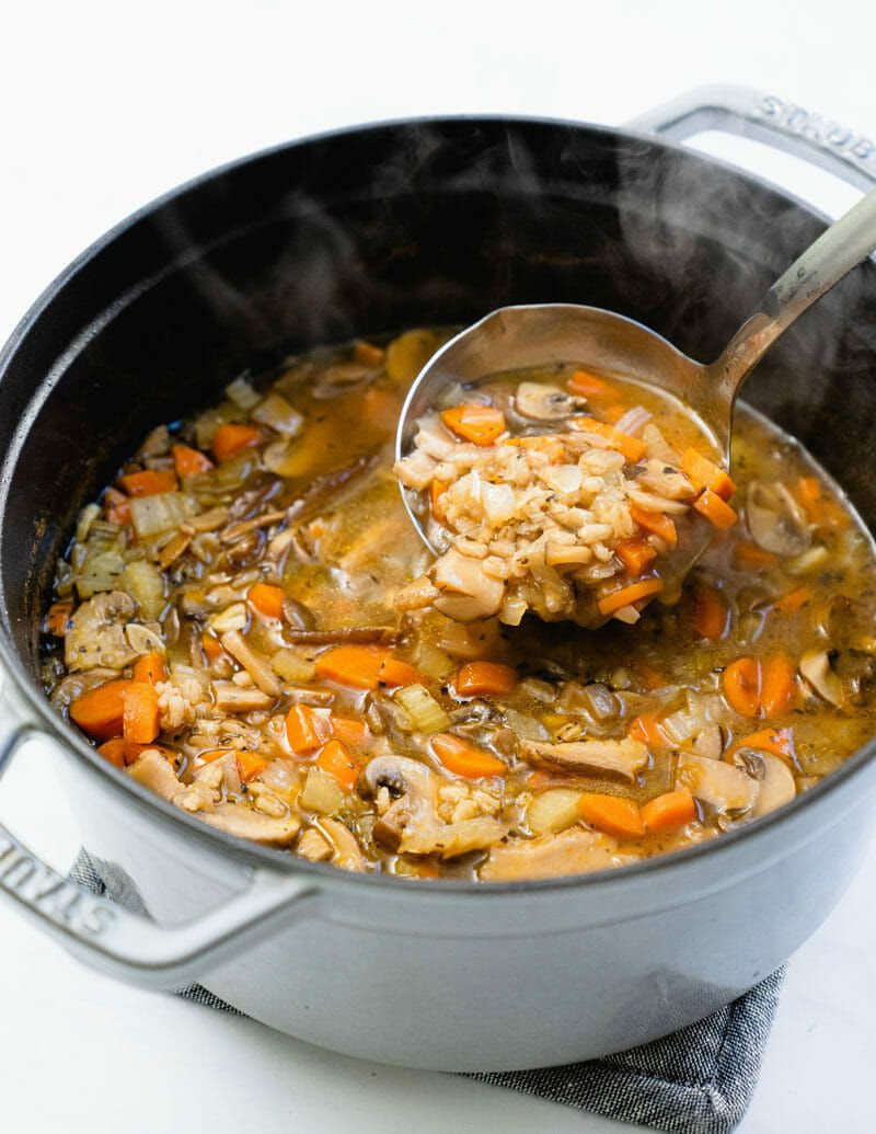 Whole Foods Mushroom Barley Soup
 Mushroom Barley Soup Recipe
