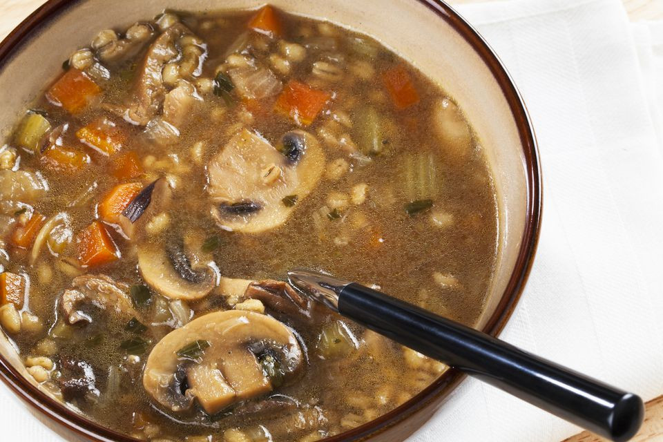 Whole Foods Mushroom Barley Soup
 Macrobiotic Mushroom Barley Soup Recipe