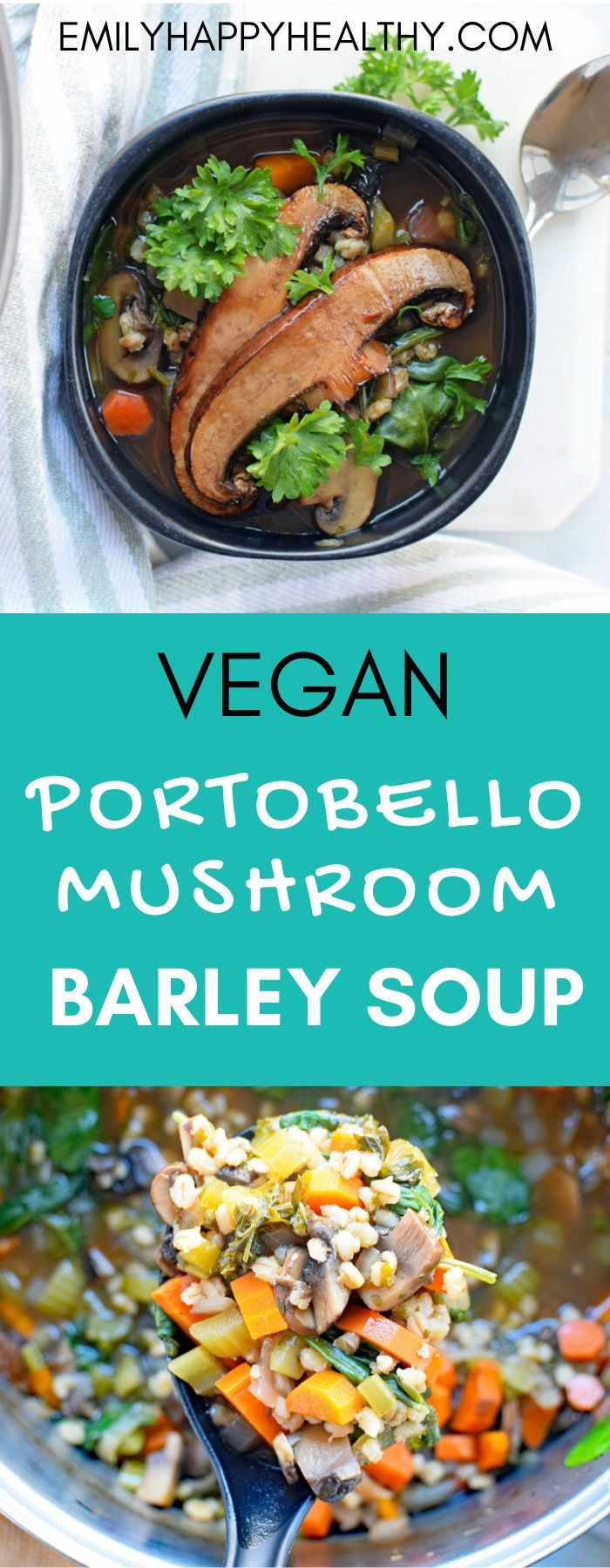 Whole Foods Mushroom Barley Soup
 Portobello Mushroom Barley Soup Recipe in 2020