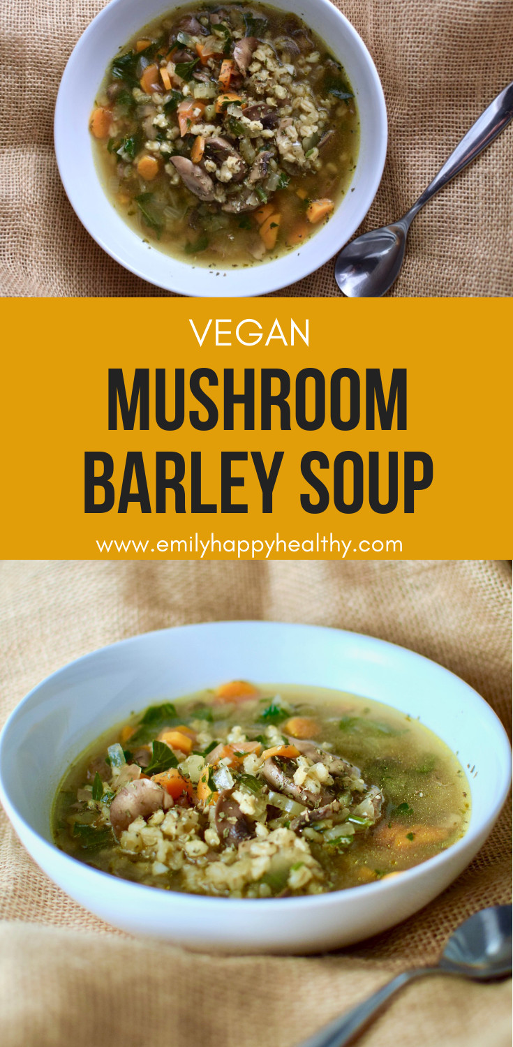Whole Foods Mushroom Barley Soup
 Vegan Portobello Mushroom Barley Soup Emily Happy
