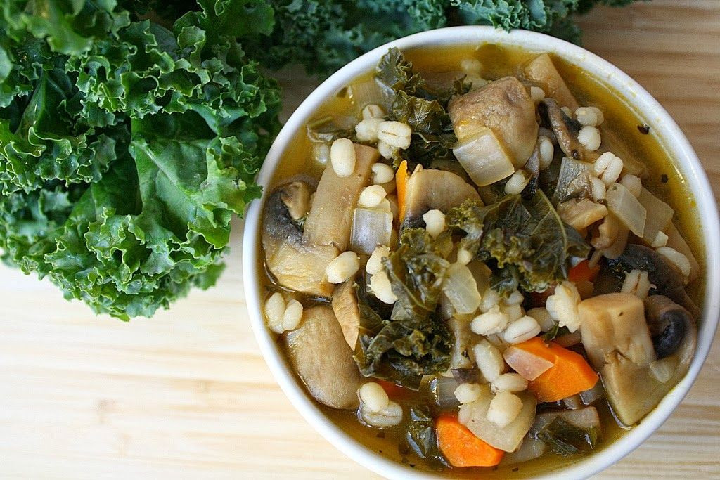 Whole Foods Mushroom Barley Soup
 Mushroom Barley Soup with Kale Recipe