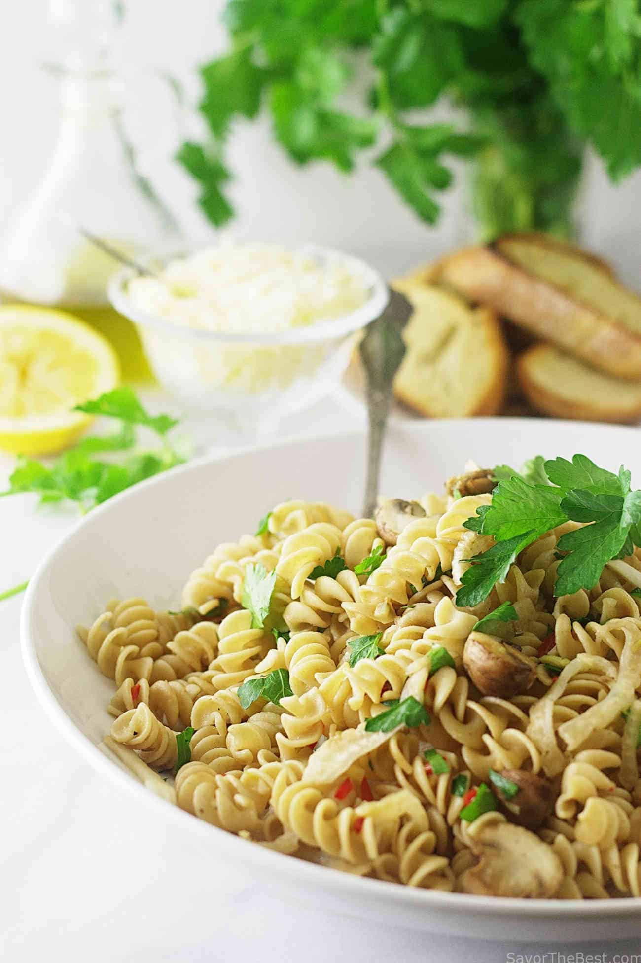 Whole Grain Noodles
 Kamut Whole Grain Pasta Spirals with Fennel and Mushrooms