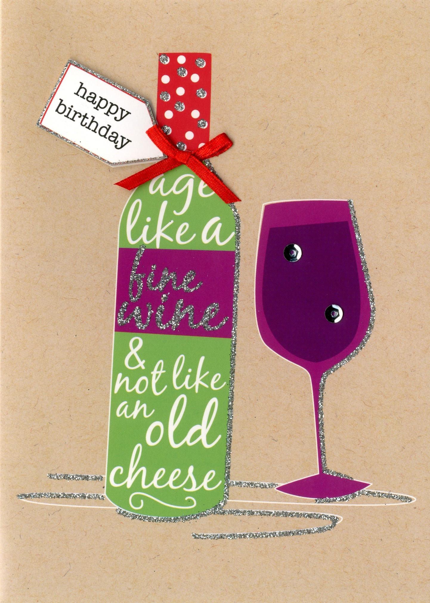 Wine Birthday Wishes
 Happy Birthday Fine Wine Greeting Card