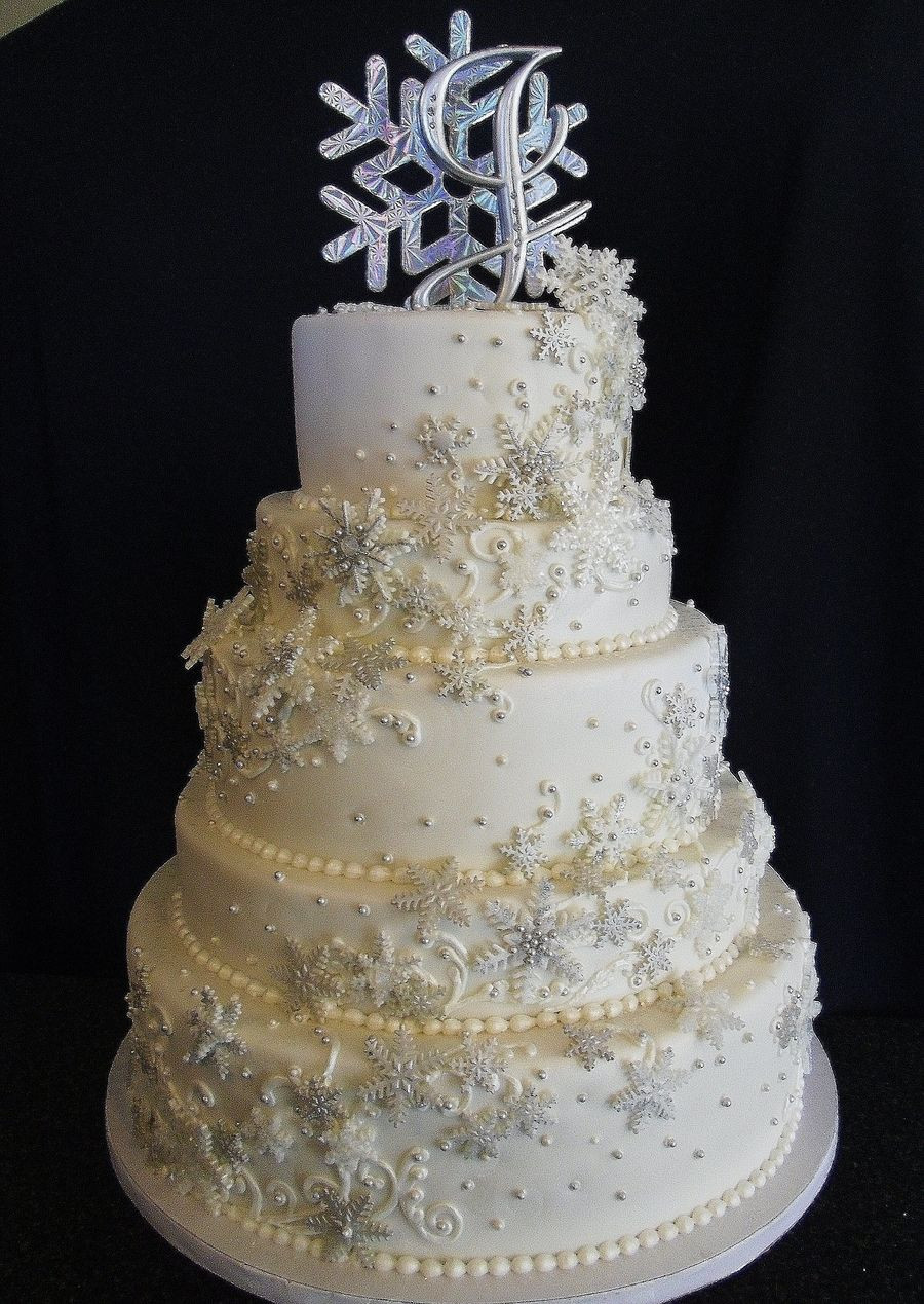Winter Themed Wedding Cakes
 Winter Wonderland Themed Wedding Hand made and painted