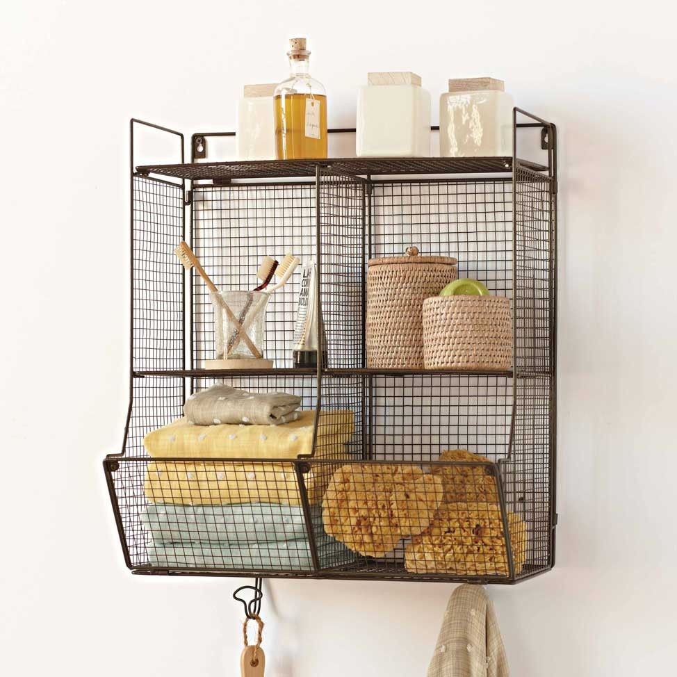 Wire Bathroom Storage
 Lightweight with a small footprint this wire unit stores